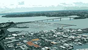 Auckland Brige/Harbor from Sparkplug